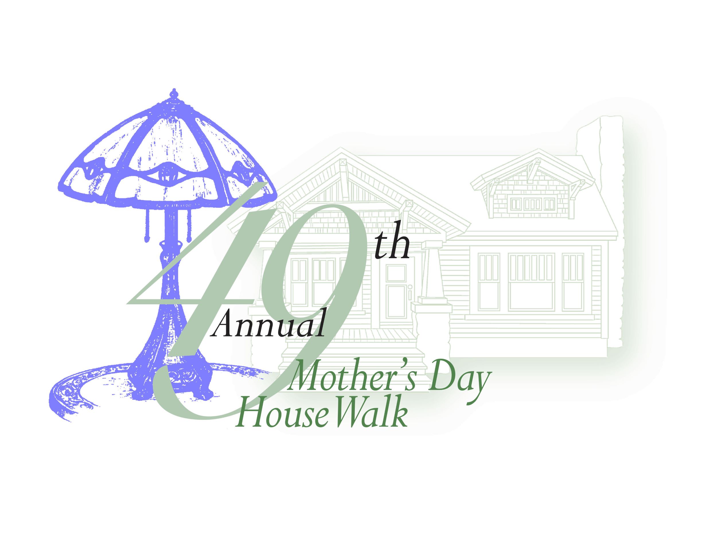 House Walk Logo, alternates between the words House Walk to the words Mother's Day
